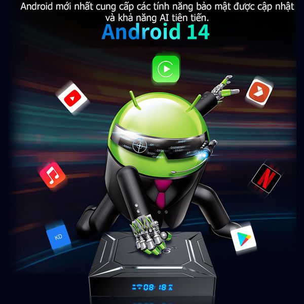 TV Box X96 M200 AI - Android 14, LAN 1000M, AI-SR Nâng Cấp Hình Ảnh New 2025