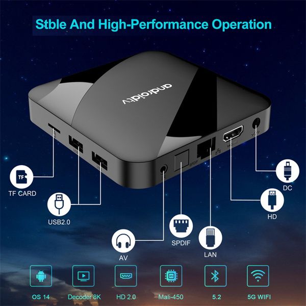 TV Box TV98 Android 14 Điều Khiển Giọng Nói