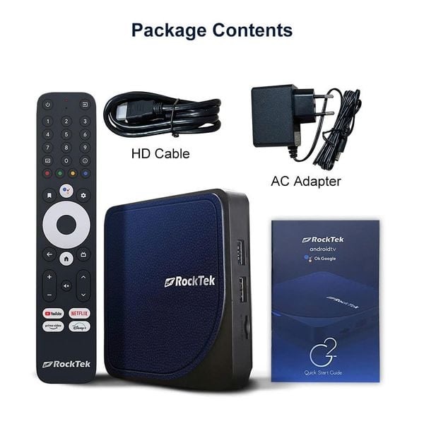 RockTek G2 4K Android TV 14 Stream Box