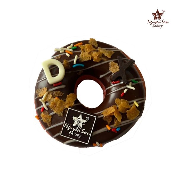  Bánh donut chocolate đen 