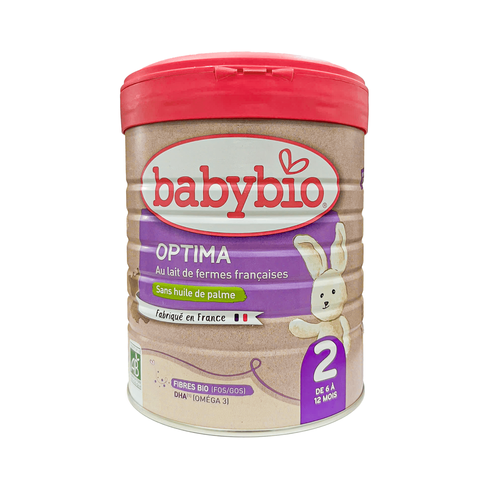 Sữa bò hữu cơ Babybio số 2 dòng Optima bổ sung lợi khuẩn 800g (6 - 12 tháng)