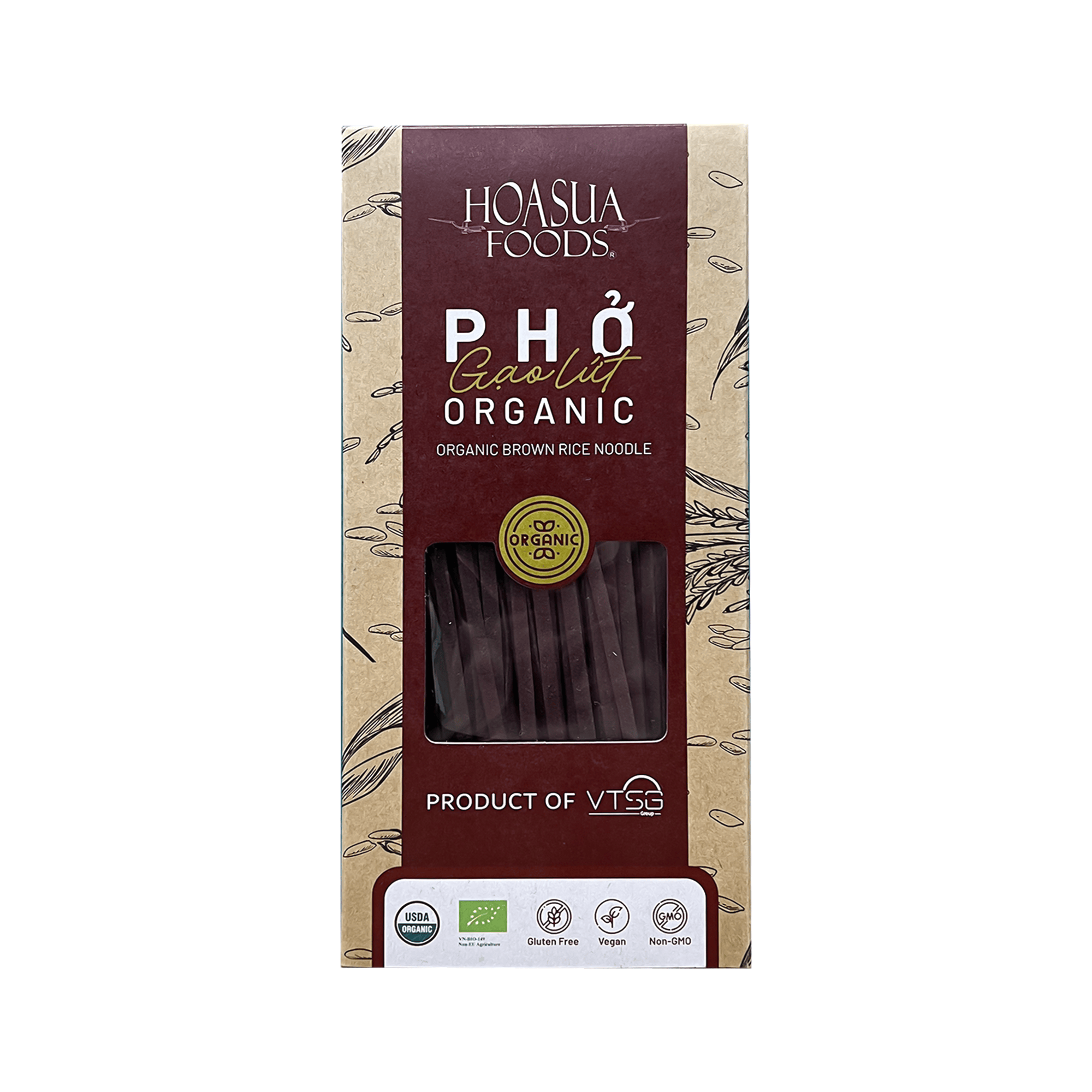 Phở gạo lứt hữu cơ Hoa Sữa 250g