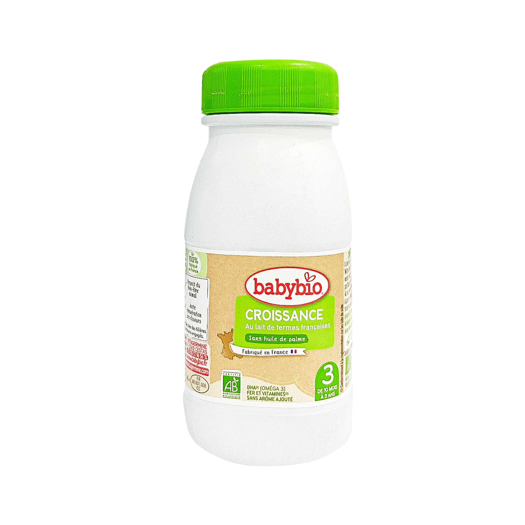 Sữa dinh dưỡng tăng trưởng hữu cơ Babybio 250ml (10 tháng - 36 tháng)