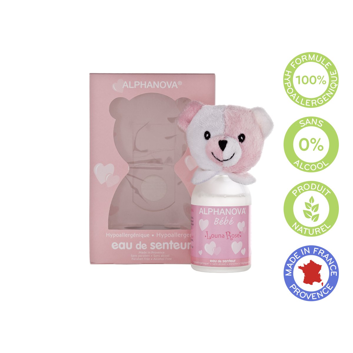 Nước hoa cho bé LOUNA ROSE Alphanova Bebe 100ml