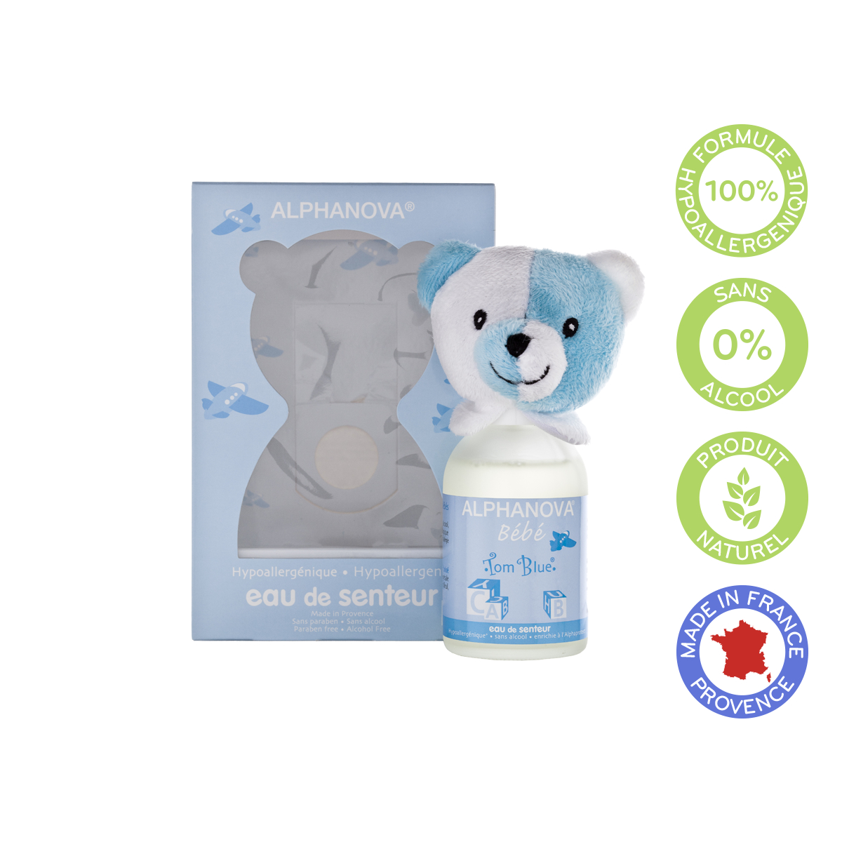 Nước hoa cho bé TOM BLUE Alphanova Bebe 100ml