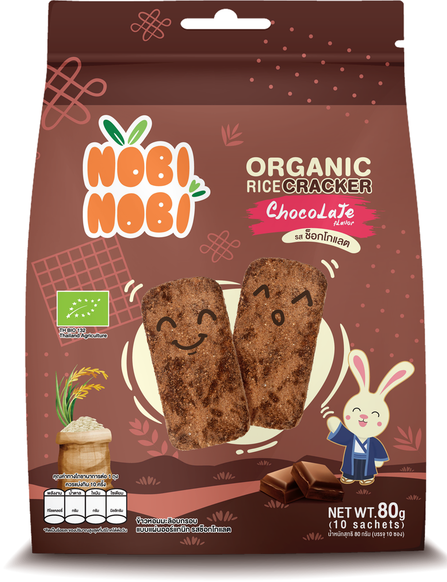 Bánh gạo hữu cơ Nobi Nobi vị socola 80g (Từ 18 tháng tuổi)