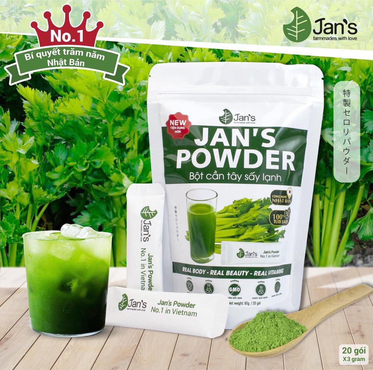 Bột cần tây sấy lạnh Jan's 60g