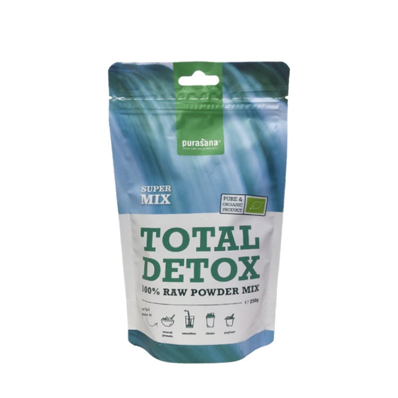 Bột thải độc cơ thể hữu cơ Total Detox Purasana 250g