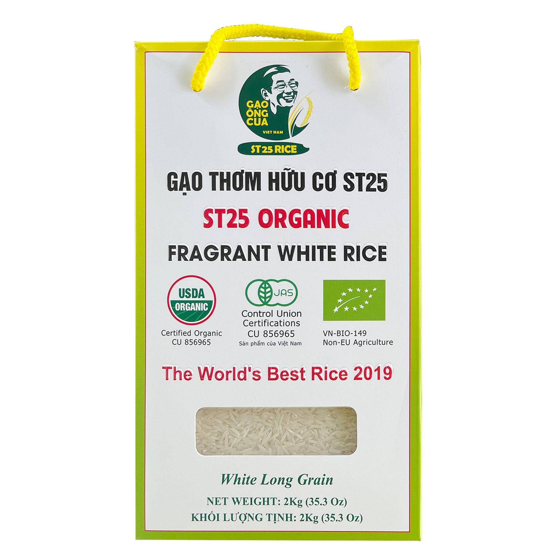 Invest- Gạo ST25 hữu cơ hộp 2kg