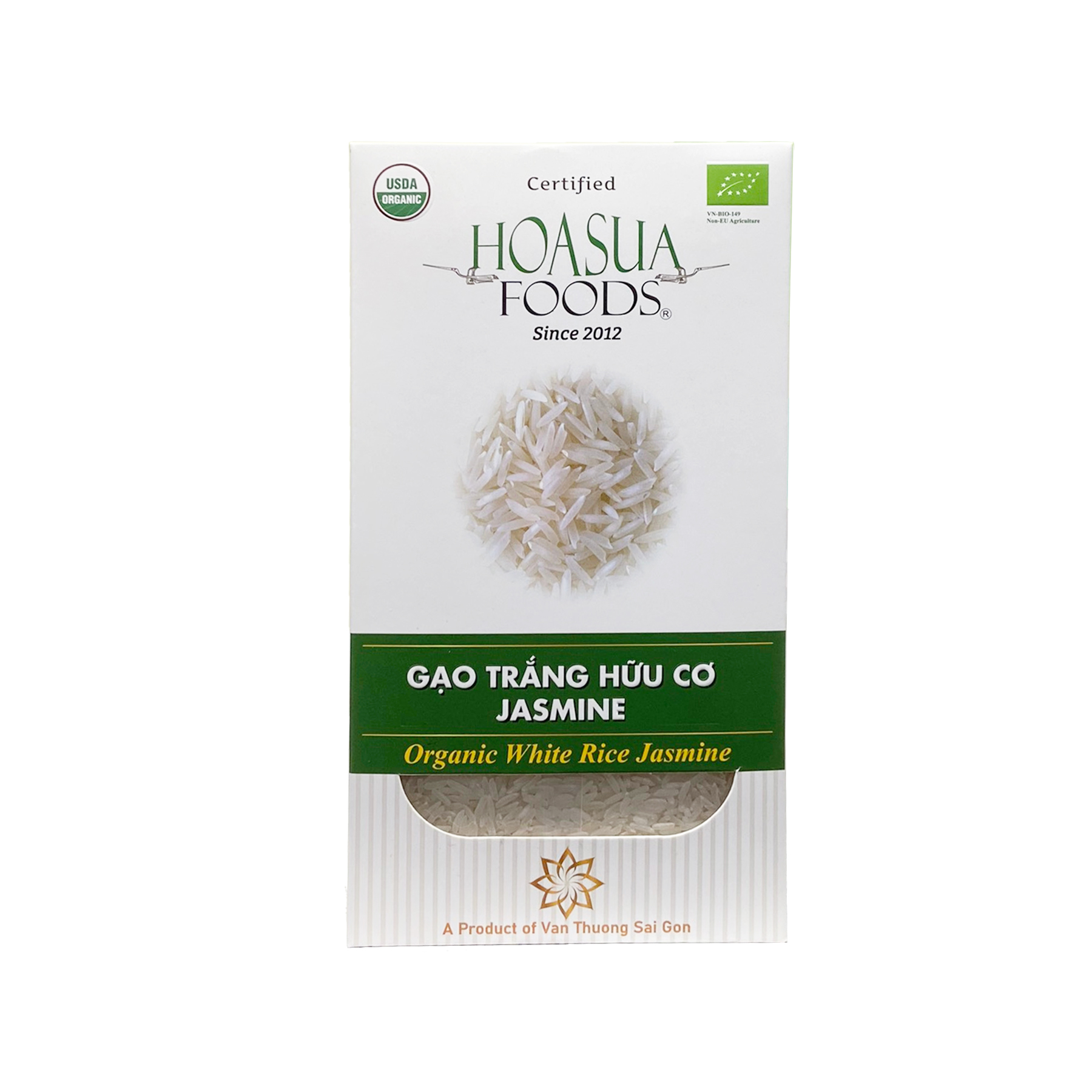 Gạo trắng hữu cơ Jasmine Hoa Sữa 1kg