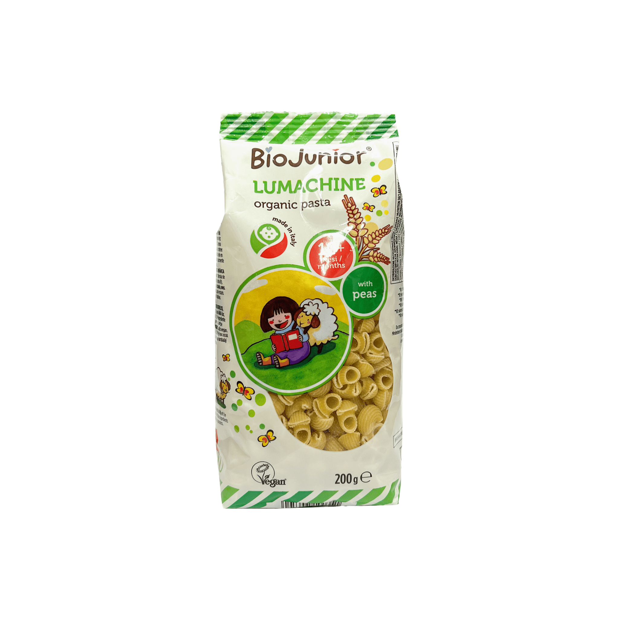 Thực phẩm bổ sung Mì nui đậu Hà Lan ăn dặm hữu cơ cho bé Bio Junior 20 ...