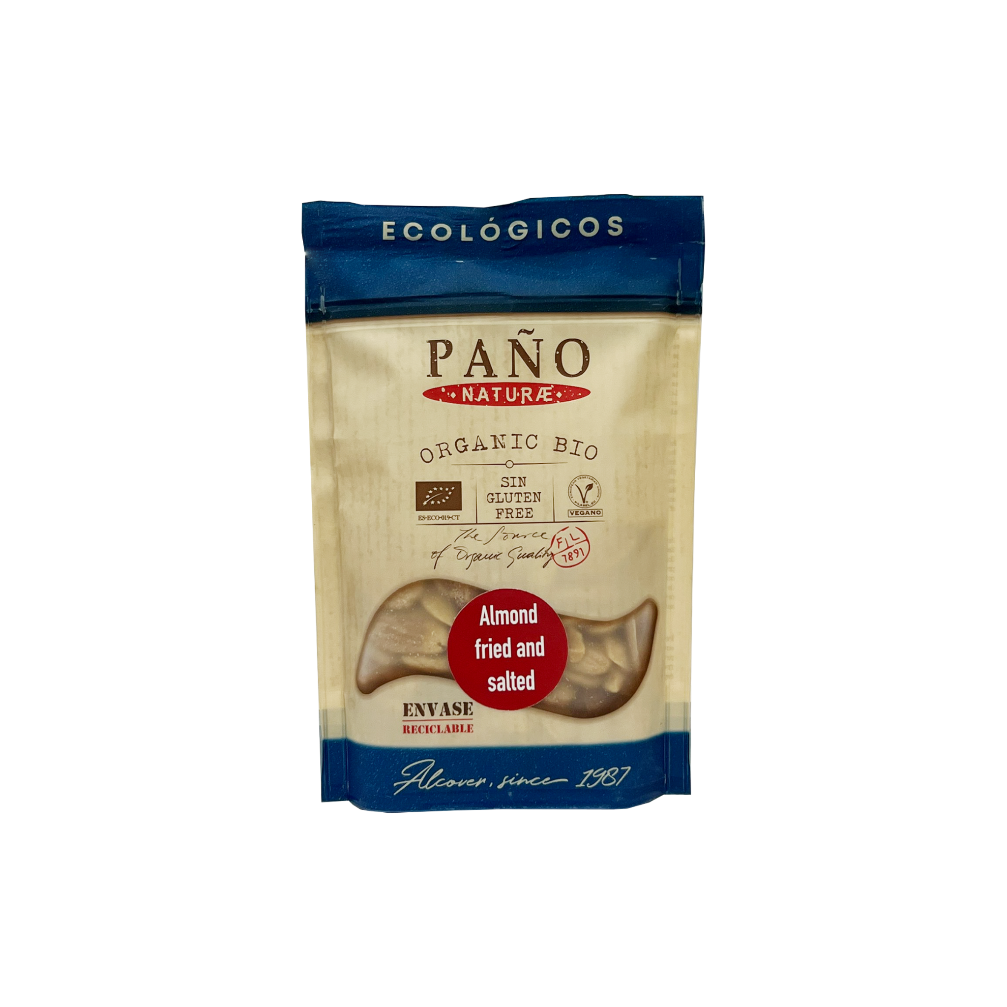 Hạnh nhân rang muối hữu cơ đã tách vỏ lụa Pano Naturae 90g