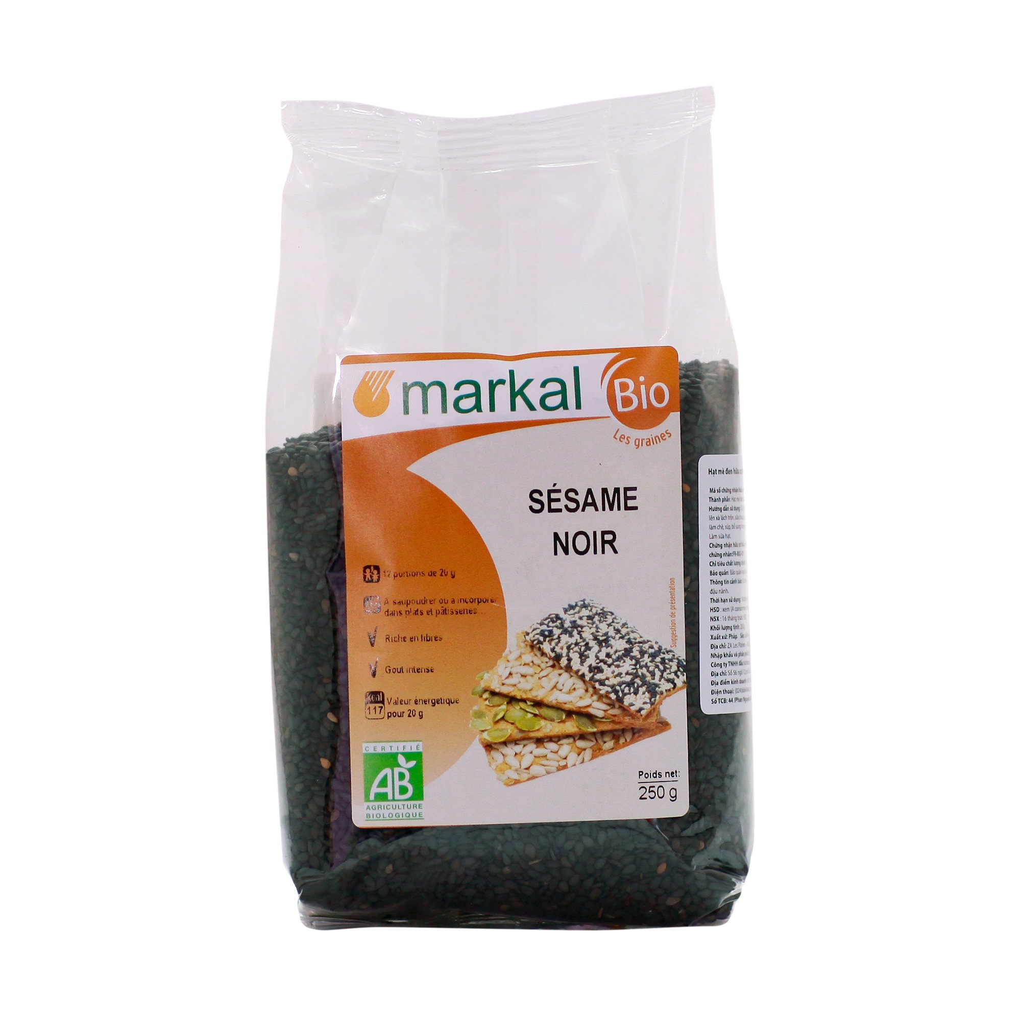 Hạt mè đen hữu cơ Markal 250g