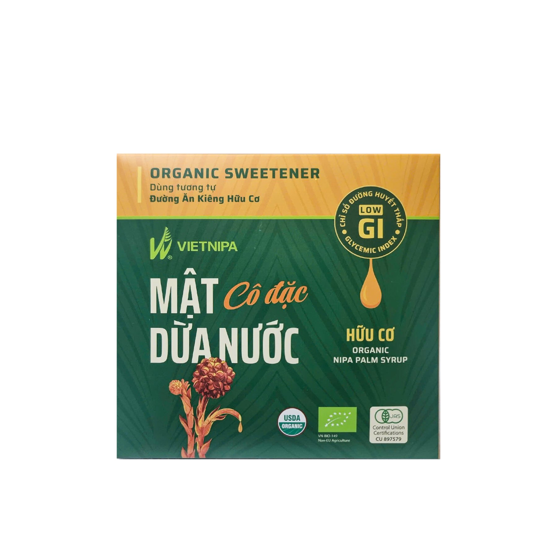Mật dừa nước cô đặc hữu cơ VIETNIPA - Hộp 30 gói