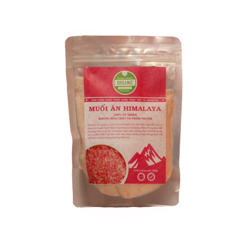 Muối hồng Himalaya hạt nhuyễn (0.6mm) TBT Organic Food 500g (Gói)