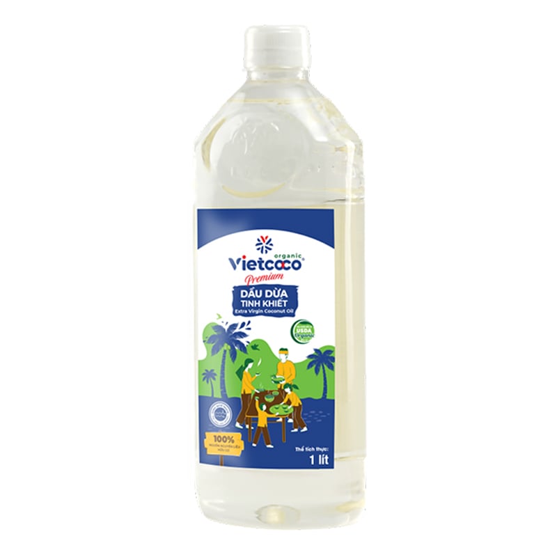 Dầu dừa tinh khiết Premium Organic VIETCOCO - 1000ml