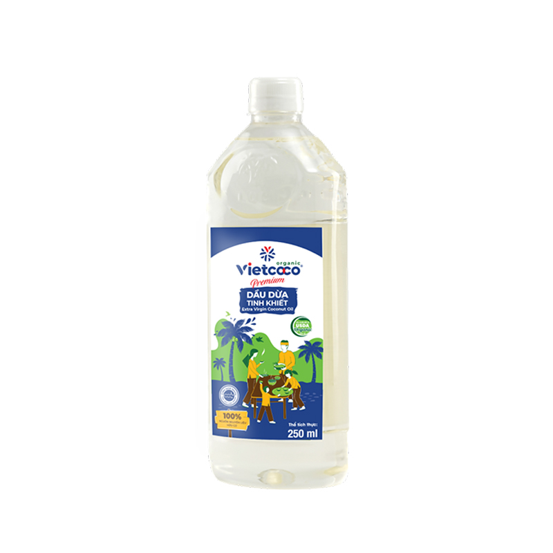 Dầu dừa tinh khiết Premium Organic VIETCOCO - 250ml