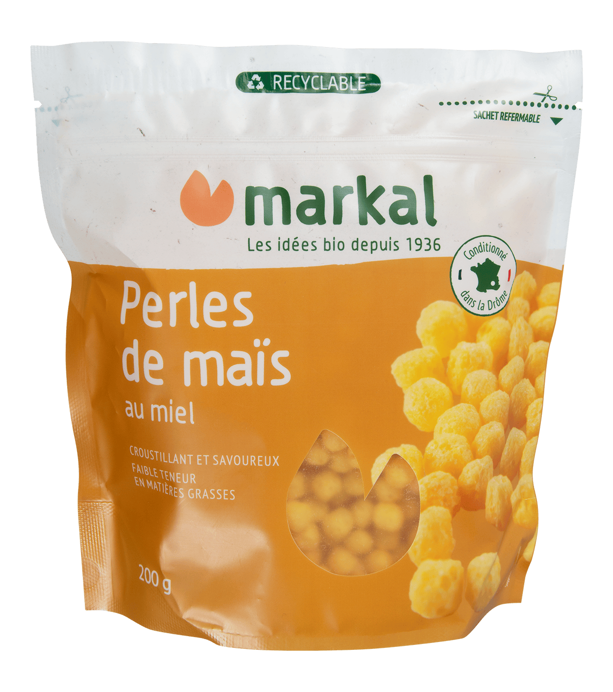 Ngũ cốc bắp (ngô) hữu cơ mật ong Markal 200g