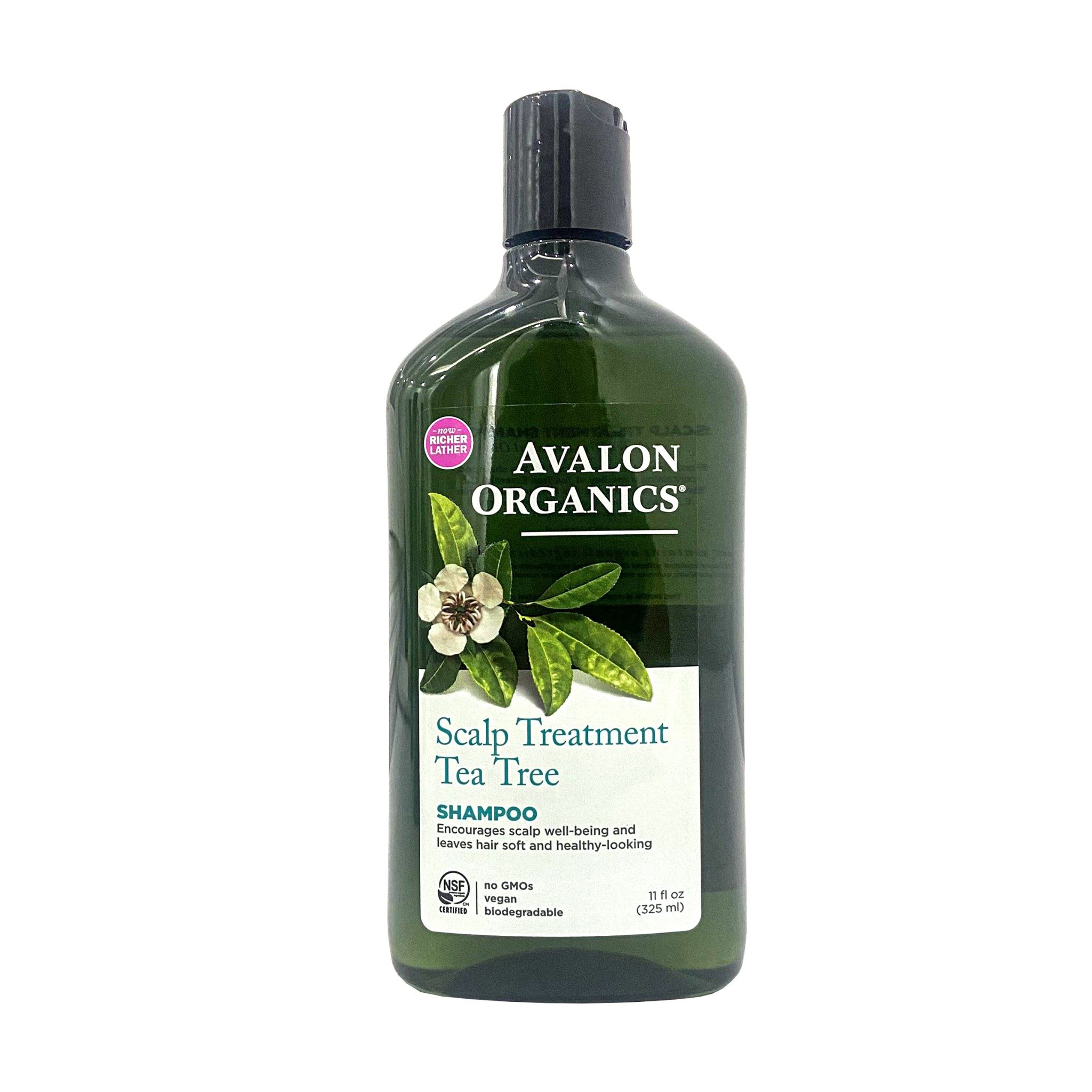 Dầu gội hữu cơ Avalon Organics hương tràm trà dành cho da đầu nhạy cảm 325ml