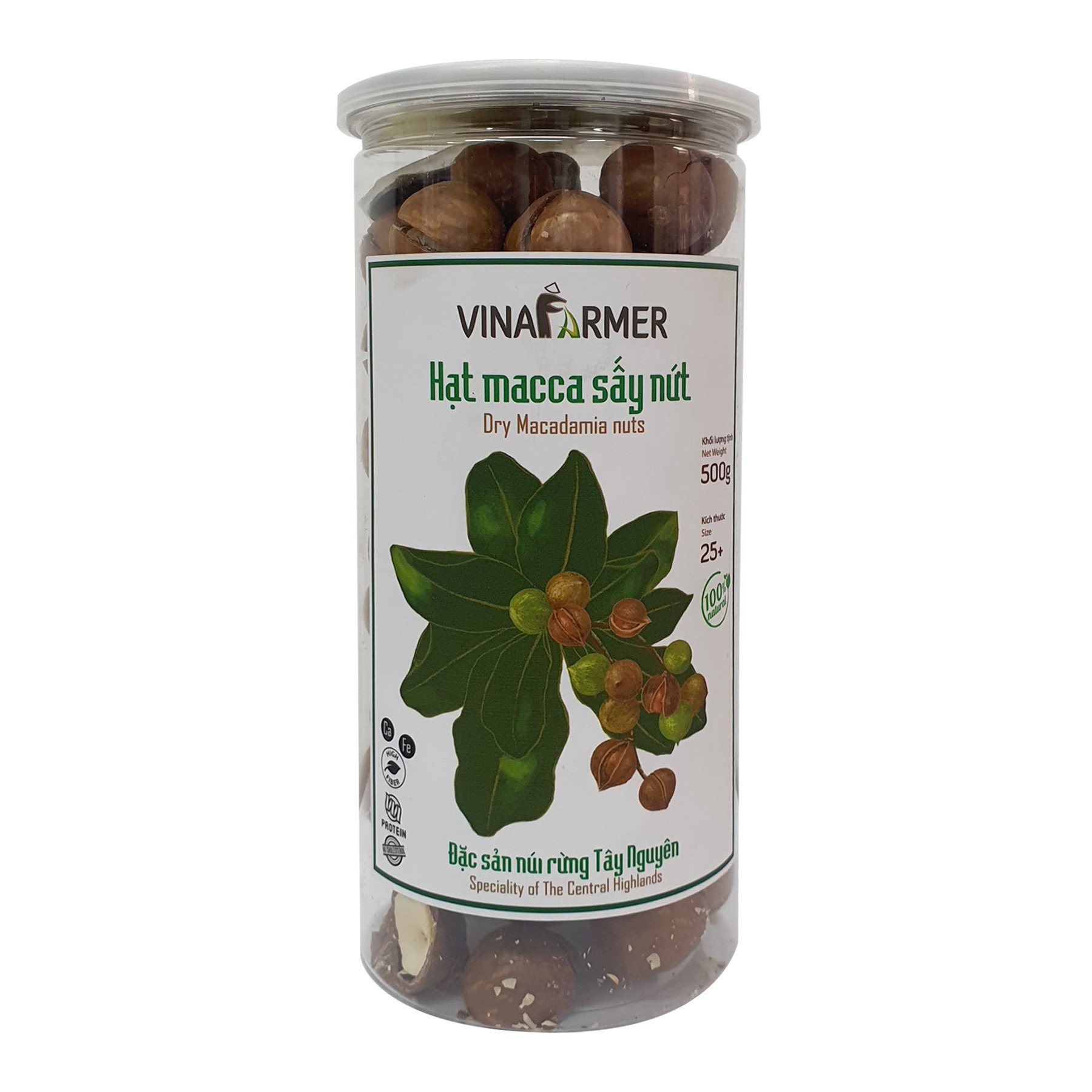 Hạt macca sấy nứt Vinafarmer 500g