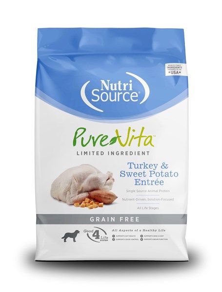 Hạt Nutri Source PureVita Gà tây và Khoai lang cho chó 2,26kg
