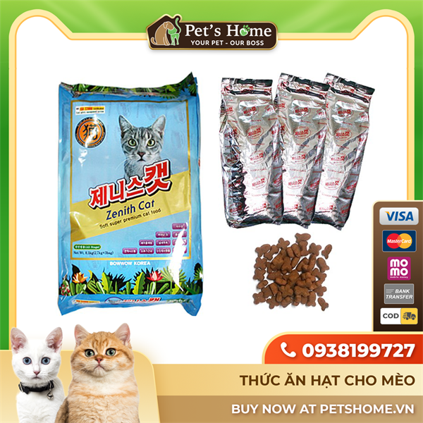 Thức ăn hạt mềm cho mèo Zenith 8.1kg