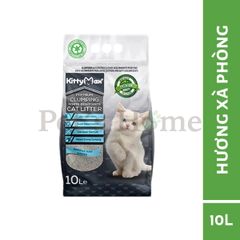 Cát vệ sinh cho mèo Kitty Max cát đất sét 100% Bentonite thấm hút vượt trội và khử mùi tối ưu 10L