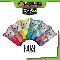 Bánh thưởng Kit Cat Fillet Fresh snack dạng thịt cá, gà nguyên miếng dinh dưỡng cho mèo Singapore