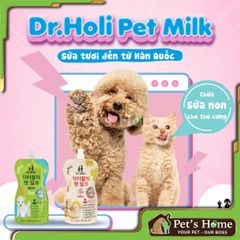 Sữa Dr. Holi sữa tươi ít béo, dễ hấp thu, giảm mùi hôi phân cho chó mèo Hàn Quốc túi 180ml