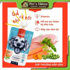 Súp thưởng nắp vặn Wanpy Tasty Meat Paste bánh thưởng dạng sốt kem cho chó nội địa Trung 90g