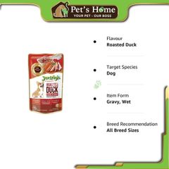 Pate Jerhigh thức ăn uớt dạng thịt sốt bổ sung Vitamin E, Kẽm, Biotin giúp nuôi dưỡng da lông cho chó Thái Lan gói 120g