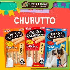 Bánh thưởng Ciao Churutto Stick snack que mềm nhân kem siêu thơm ngon hấp dẫn cho mèo Thái Lan