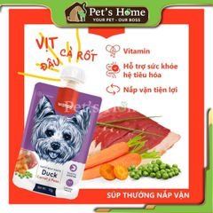 Súp thưởng nắp vặn Wanpy Tasty Meat Paste bánh thưởng dạng sốt kem cho chó nội địa Trung 90g