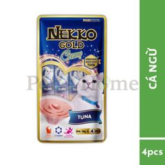 Súp thưởng Nekko Gold Creamy vị cá ngừ mix thơm ngon chính hãng Thái Lan túi 4 tuýp