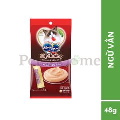 Súp Thưởng Cho Mèo Silver Spoon Treat Tube Hỗ Trợ Tiêu Hoá - Gói 8 Thanh (6gx8)