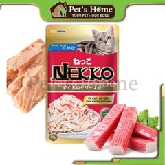 Pate Nekko Jelly dạng thạch giàu Protein, vitamin E và Omega 3 cho mèo Thái Lan gói 70g