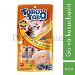 Súp thưởng Toro Toro Lickable bánh thưởng dạng sốt thơm ngon cho mèo Thái Lan gói 24 hoặc 25 tuýp
