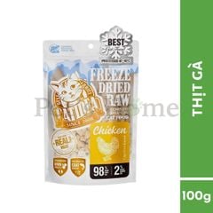 Thịt tươi sấy thăng hoa Catidea Freeze Dried Raw 100g