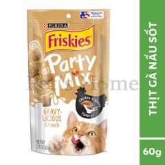Bánh thưởng Friskies Party Mix snack dạng viên giòn, nhiều hương vị thơm ngon cho mèo chính hãng Mỹ