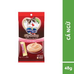 Súp Thưởng Cho Mèo Silver Spoon Treat Tube Hỗ Trợ Tiêu Hoá - Gói 8 Thanh (6gx8)