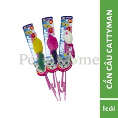 Đồ chơi cần câu kim loại gắn lông vũ