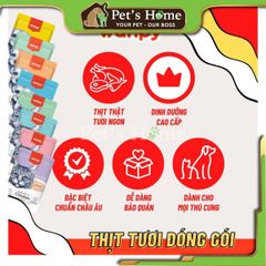 Súp thưởng nắp vặn Wanpy Tasty Meat Paste bánh thưởng dạng sốt kem cho chó nội địa Trung 90g