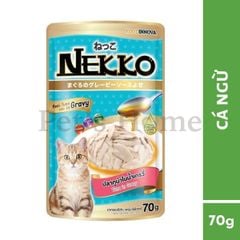 Pate Nekko Gravy thức ăn ướt dạng sốt giúp bổ sung các chất dinh dưỡng cần thiết và hỗ trợ tiêu hoá cho mèo Thái Lan gói 70g