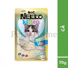 Pate Nekko Kitten dạng Mousse bổ sung Vitamin cho mèo con Thái Lan gói 70g