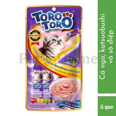Súp thưởng Toro Toro Lickable bánh thưởng dạng sốt thơm ngon cho mèo Thái Lan gói 24 hoặc 25 tuýp
