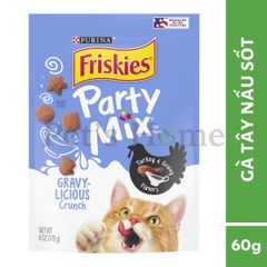 Bánh thưởng Friskies Party Mix snack dạng viên giòn, nhiều hương vị thơm ngon cho mèo chính hãng Mỹ