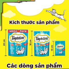 Bánh thưởng có nhân Temptations siêu hấp dẫn cho mèo 85g