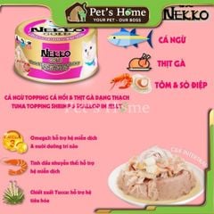 Pate Nekko Gold thức ăn ướt hỗ trợ tiêu hoá, bổ sung Taurine cho mèo Thái Lan lon 85g