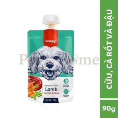 Súp thưởng nắp vặn Wanpy Tasty Meat Paste bánh thưởng dạng sốt kem cho chó nội địa Trung 90g
