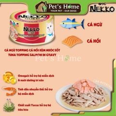 Pate Nekko Gold thức ăn ướt hỗ trợ tiêu hoá, bổ sung Taurine cho mèo Thái Lan lon 85g